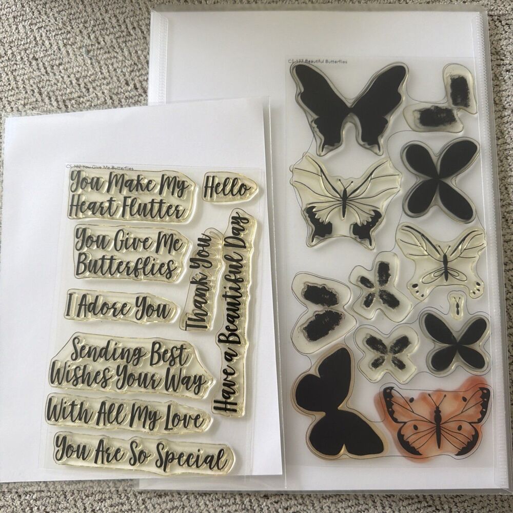 My Favorite Things "You Give Me Butterflies, Beautiful" Stamp + Die Sets Lot MFT